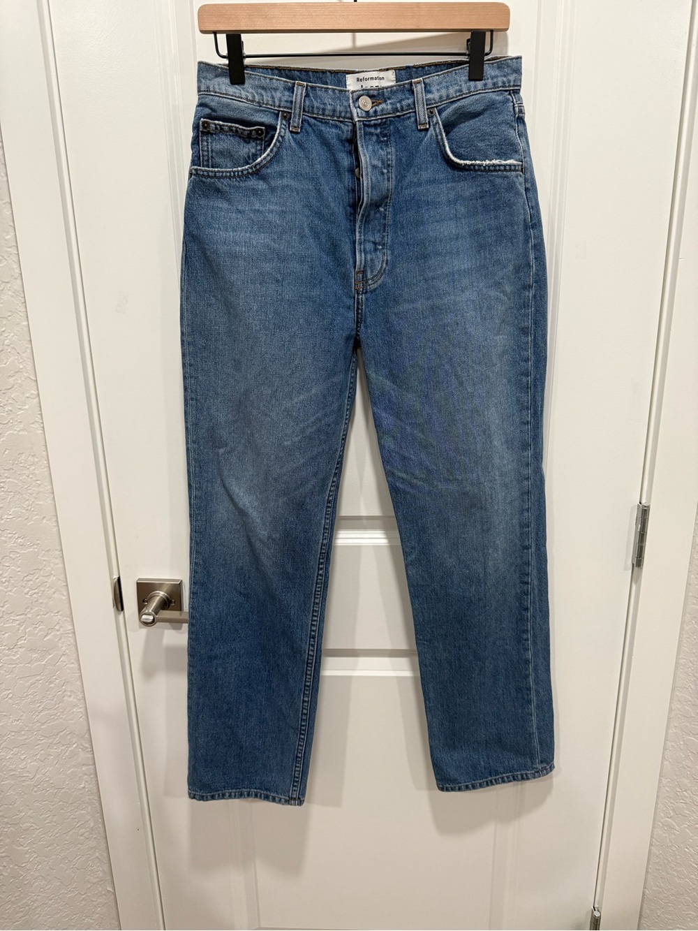 Reformation Cynthia High Relaxed Jeans San Lucas Wash Size 28